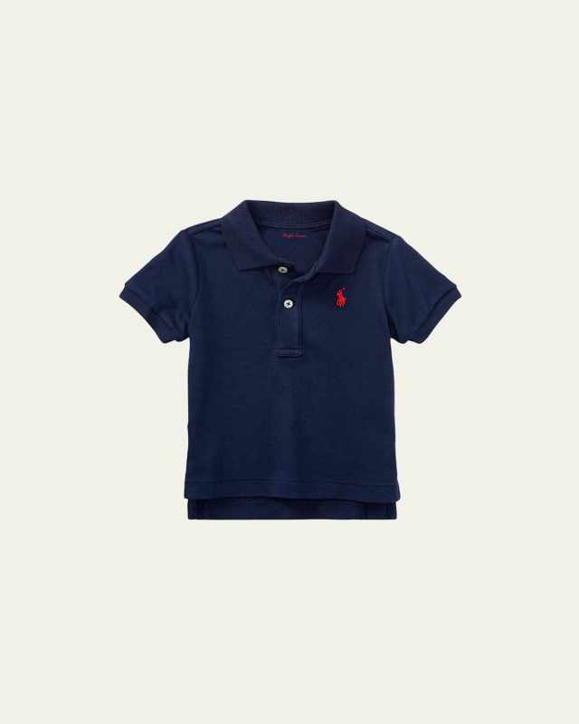 Interlock Polo Knit Shirt, Size 3-
